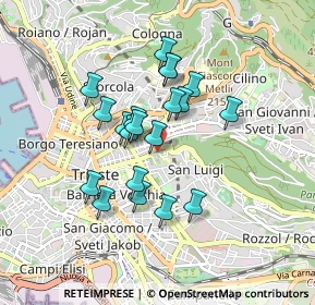 Mappa Via della Ginnastica, 34142 Trieste TS, Italia (0.7015)