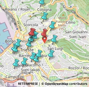 Mappa Via della Ginnastica, 34142 Trieste TS, Italia (0.9055)