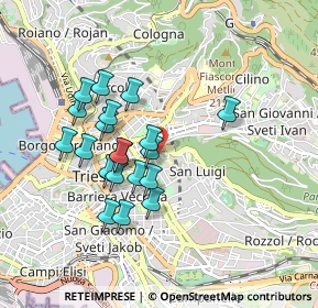 Mappa Via della Ginnastica, 34142 Trieste TS, Italia (0.7815)