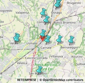 Mappa Via Lorenzo Banfi, 20866 Carnate MB, Italia (2.06273)
