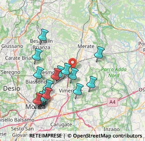 Mappa Via Lorenzo Banfi, 20866 Carnate MB, Italia (7.55353)