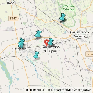 Mappa Via Camillo Benso Conte di Cavour, 35018 San Martino di Lupari PD, Italia (3.29833)