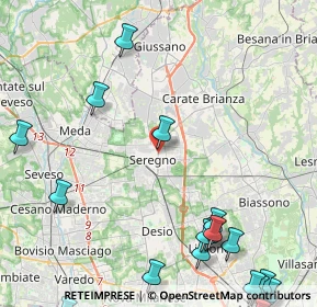 Mappa Via Vignoli, 20831 Seregno MB, Italia (6.7235)