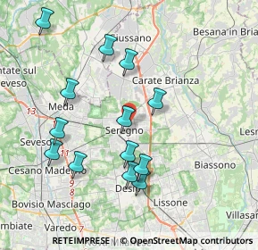 Mappa Via Vignoli, 20831 Seregno MB, Italia (3.82077)
