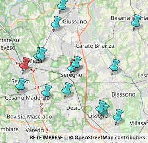 Mappa Via Vignoli, 20831 Seregno MB, Italia (4.53733)