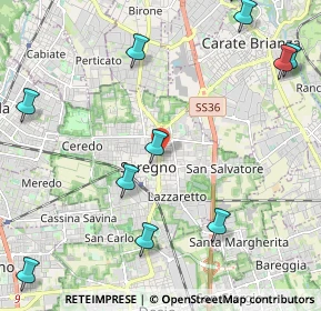 Mappa Via Vignoli, 20831 Seregno MB, Italia (2.9575)