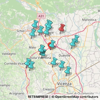 Mappa Via Silvio Pellico, 36030 Villaverla VI, Italia (6.665)