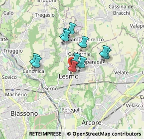 Mappa Via 25 Aprile, 20050 Lesmo MB, Italia (1.27182)