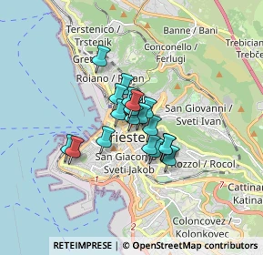 Mappa Via Spiro Tipaldo Xydias, 34125 Trieste TS, Italia (0.95842)