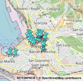 Mappa Via Spiro Tipaldo Xydias, 34125 Trieste TS, Italia (0.5525)