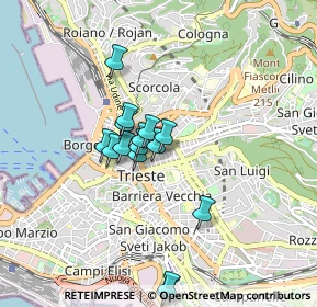 Mappa Via Spiro Tipaldo Xydias, 34125 Trieste TS, Italia (0.67133)