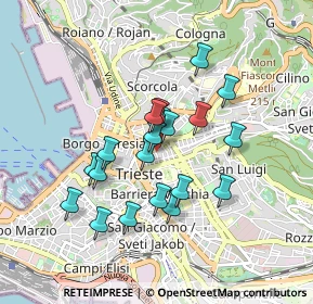 Mappa Via Spiro Tibaldo Xydias, 34125 Trieste TS, Italia (0.721)