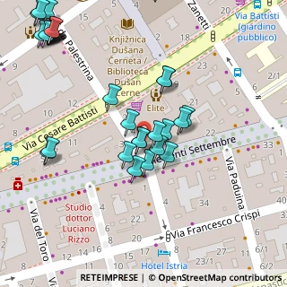 Mappa Via Spiro Tibaldo Xydias, 34125 Trieste TS, Italia (0.04643)