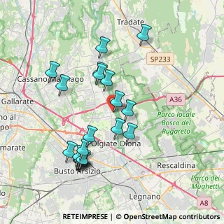 Mappa Via Roma, 21058 Solbiate Olona VA, Italia (3.799)