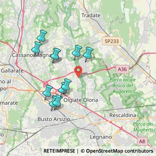 Mappa Via Roma, 21058 Solbiate Olona VA, Italia (3.60455)