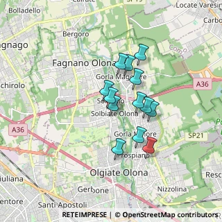 Mappa Via Roma, 21058 Solbiate Olona VA, Italia (1.26923)