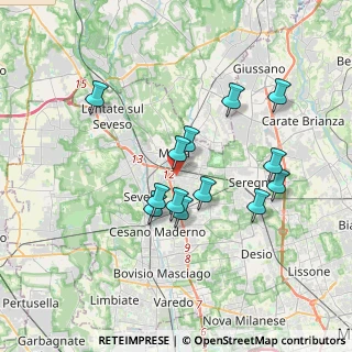 Mappa Via Adige, 20821 Meda MB, Italia (3.17)