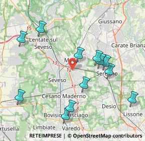 Mappa Via Adige, 20821 Meda MB, Italia (4.315)
