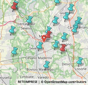 Mappa Via Adige, 20821 Meda MB, Italia (4.803)