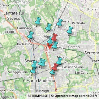 Mappa Via Adige, 20821 Meda MB, Italia (1.702)