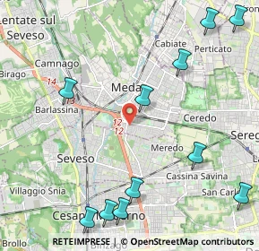 Mappa Via Adige, 20821 Meda MB, Italia (2.78727)