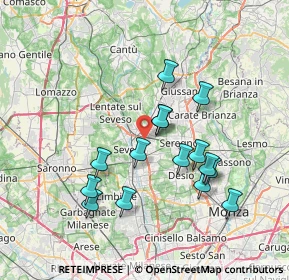 Mappa Via Adige, 20821 Meda MB, Italia (6.776)