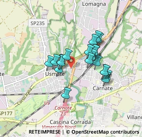 Mappa Via Stazione, 20865 Usmate Velate MB, Italia (0.657)