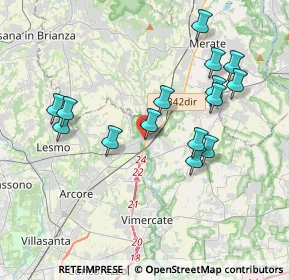Mappa Via Stazione, 20865 Usmate Velate MB, Italia (3.732)