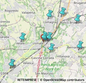 Mappa Via Stazione, 20865 Usmate Velate MB, Italia (2.06727)
