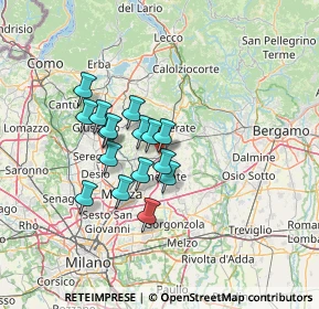 Mappa Via Stazione, 20865 Usmate Velate MB, Italia (10.36)
