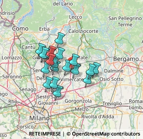 Mappa Via Stazione, 20865 Usmate Velate MB, Italia (10.022)