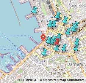 Mappa Riva Tre Novembre, 34121 Trieste TS, Italia (0.4745)