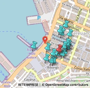 Mappa Riva Tre Novembre, 34121 Trieste TS, Italia (0.208)