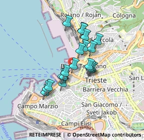 Mappa Riva Tre Novembre, 34121 Trieste TS, Italia (0.6405)