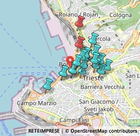 Mappa Riva Tre Novembre, 34121 Trieste TS, Italia (0.564)