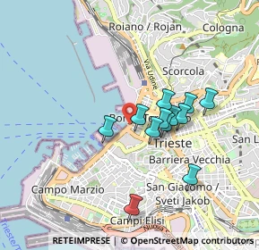 Mappa Riva Tre Novembre, 34121 Trieste TS, Italia (0.71)
