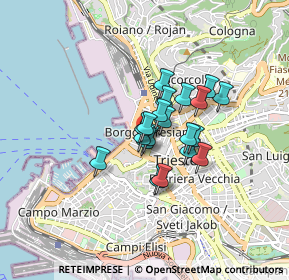 Mappa Via Roma, 34121 Trieste TS, Italia (0.519)