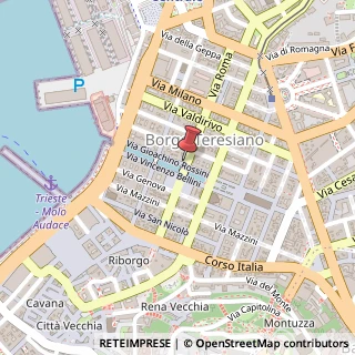 Mappa Via Gioacchino Rossini, 12, 34132 Trieste, Trieste (Friuli-Venezia Giulia)