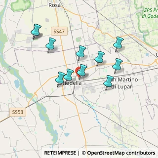 Mappa Via S. Leopoldo, 35013 Cittadella PD, Italia (3.43182)