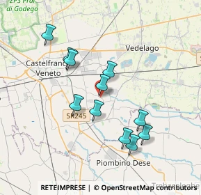 Mappa Via Montegrappa, 31023 Castelfranco Veneto TV, Italia (3.30182)