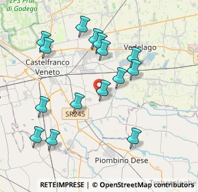 Mappa Via Montegrappa, 31023 Castelfranco Veneto TV, Italia (3.84733)