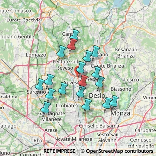 Mappa Via Treviso, 20821 Meda MB, Italia (6.345)