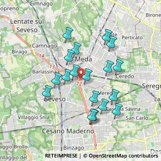 Mappa Via Treviso, 20821 Meda MB, Italia (1.70167)