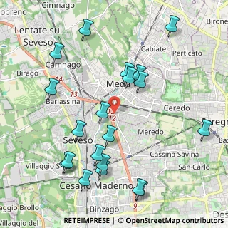 Mappa Via Treviso, 20821 Meda MB, Italia (2.329)