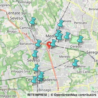 Mappa Via Treviso, 20821 Meda MB, Italia (1.962)