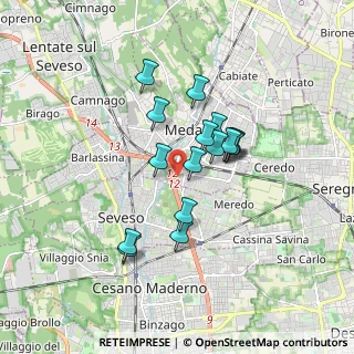 Mappa Via Treviso, 20821 Meda MB, Italia (1.35688)