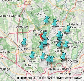 Mappa Via Monte Grappa, 20825 Barlassina MB, Italia (6.9415)