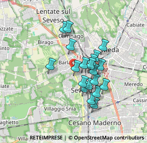 Mappa Via Monte Grappa, 20825 Barlassina MB, Italia (1.3495)