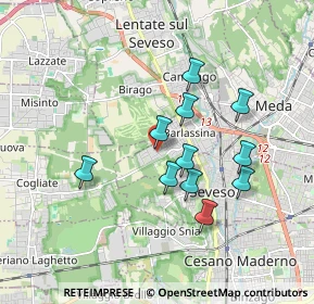Mappa Via Giovanni Segantini, 20825 Barlassina MB, Italia (1.52909)