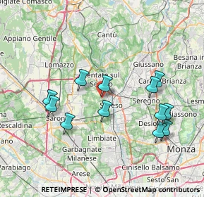 Mappa Via Giovanni Segantini, 20825 Barlassina MB, Italia (7.44417)